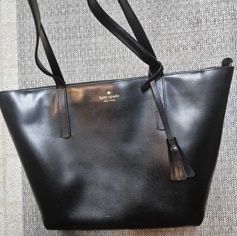 Kate Spade Emilia Black Leather Large Tote Previously owned